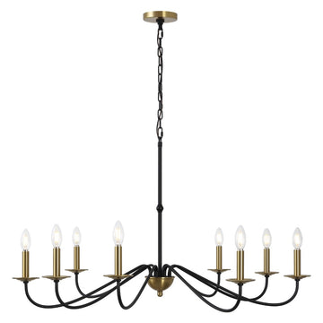 Wicklow 40" 8-Light Bohemian Farmhouse Iron LED Chandelier